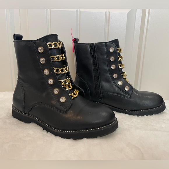 Kurt Geiger London Kids Bax Side Zip Ankle Boots Sz 3 EUC! - Picture 2 of 7